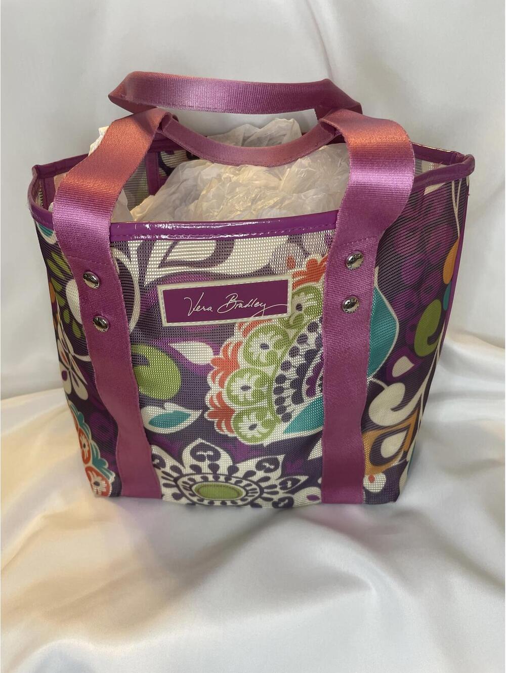 Vera Bradley Purple floral mesh tote purse
